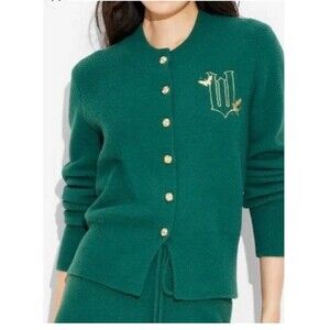NEW Wicked Movie Ariana Grande Emerald Green Cardigan Sweater Set Size XS